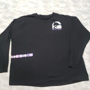 Taco Bell Shirt Mens 2X Black Pullover Long Sleeve Employee